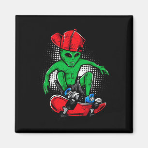 Alien Skateboarder Tee Ufo's Believer Skateboardin Magnet