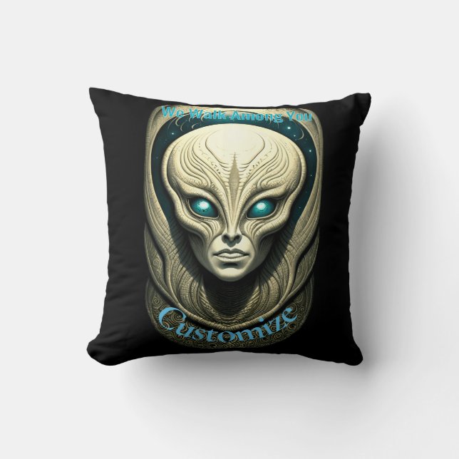 Alien skull Head Thunder_Cove  Cushion (Front)