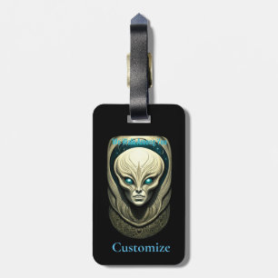 Alien skull Head Thunder_Cove Luggage Tag