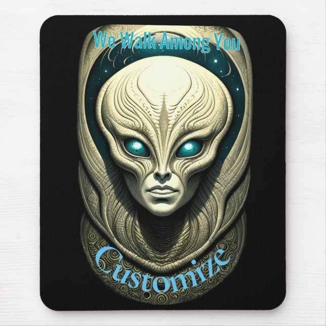 Alien skull Head Thunder_Cove  Mouse Mat (Front)