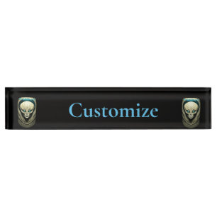 Alien skull Head Thunder_Cove  Nameplate