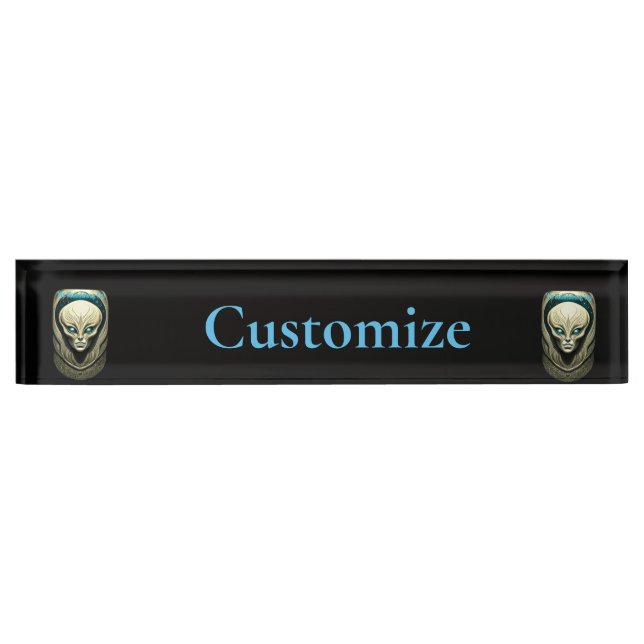 Alien skull Head Thunder_Cove  Nameplate (Front)