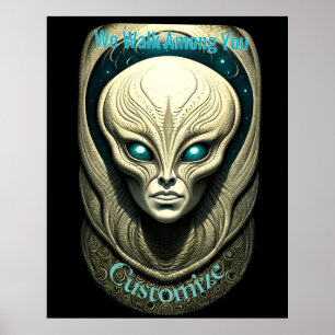 Alien skull Head Thunder_Cove  Poster