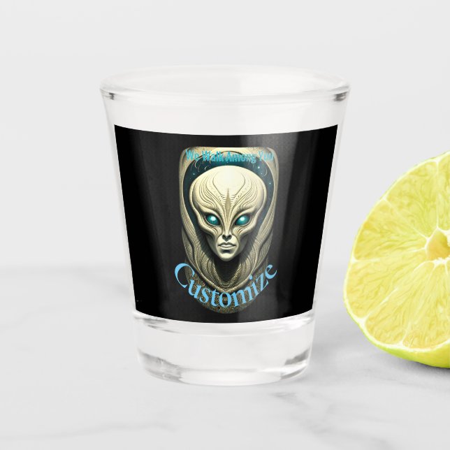 Alien skull Head Thunder_Cove  Shot Glass (Front)
