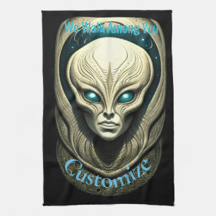 Alien skull Head Thunder_Cove  Tea Towel
