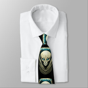 Alien skull Head Thunder_Cove Tie