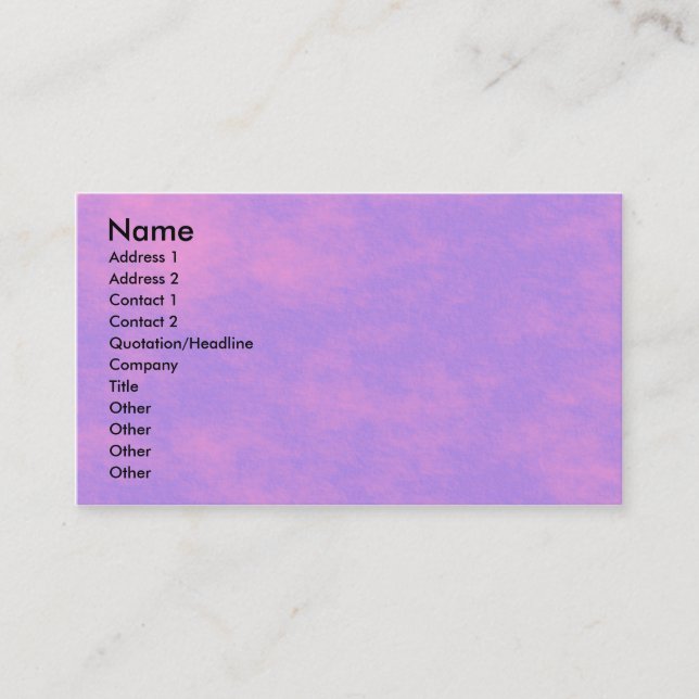 Alien Sky Business Card (Front)
