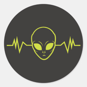 Alien Sound Classic Round Sticker
