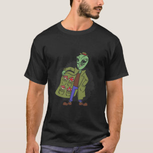 alien space aliens ufo fungi mushrooms  T-Shirt