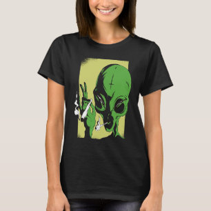 alien space aliens ufo smoking T-Shirt