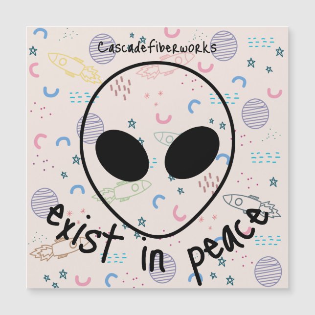 Alien space branded Magnetic Card (Front)