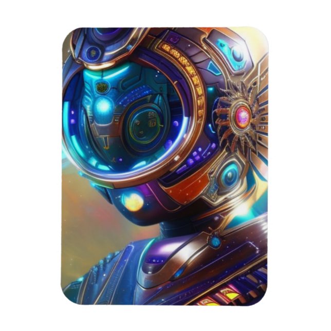 Alien Space Futuristic  Flexible Photo Magnets (Vertical)