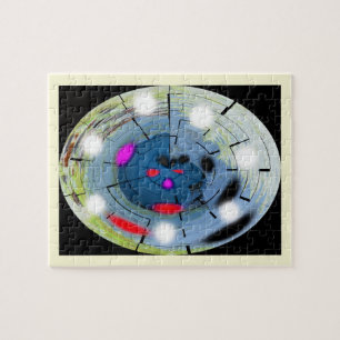 Alien space navigation art jigsaw puzzle