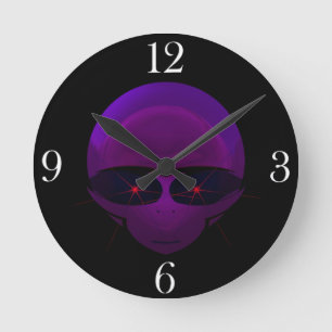 Alien Space Pilot Fun E.T. Sci-fi Wall Clock