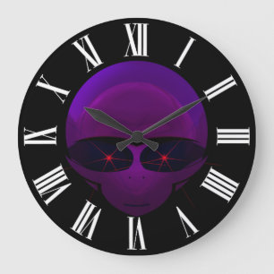 Alien Space Pilot Fun E.T. Sci-fi Wall Clock