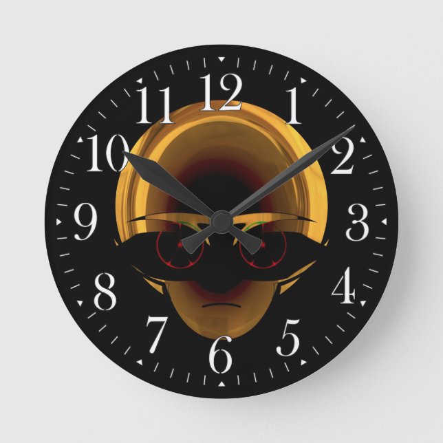 Alien Space Pilot Fun Sci-fi Wall Clock (Front)