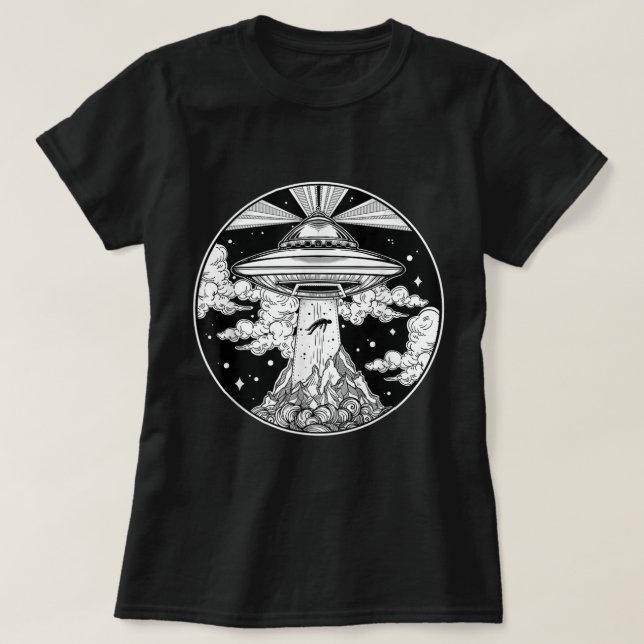 Alien Space Tattoo TShirt - UFO 51 Area Roswell Be (Design Front)