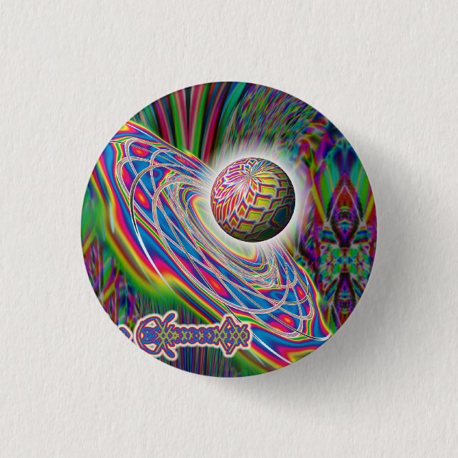 Alien Spaceship Button (Front)