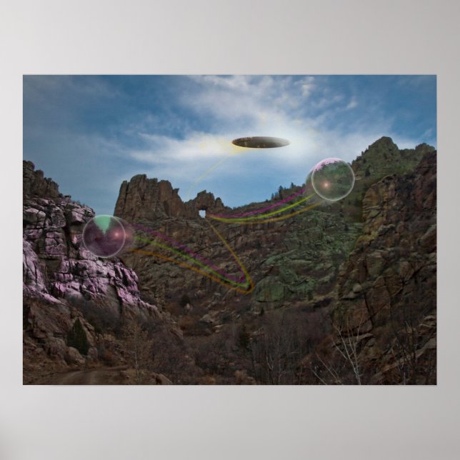Alien Spaceship Colorado Canyon Poster (Front)