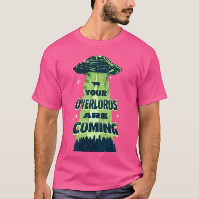 Alien Spaceship Invaders T-Shirt (Front)