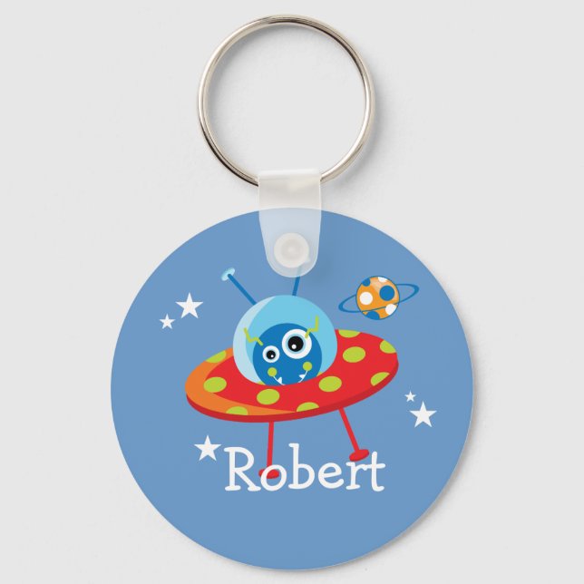 Alien Spaceship Keychain (Front)