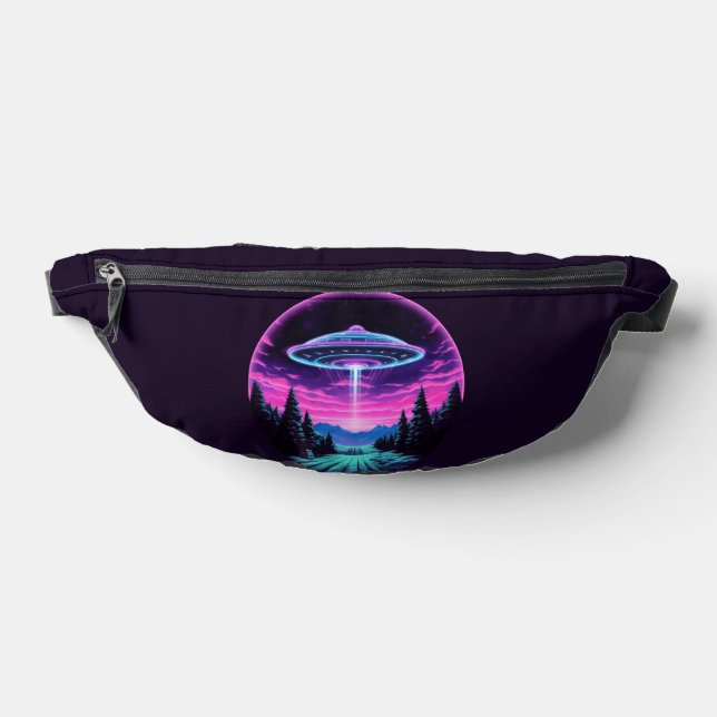 Alien Spaceship Retro Futuristic Bum Bags (Lay Down)