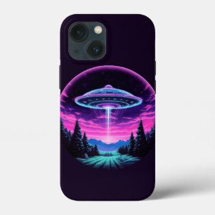 Alien Spaceship Retro Futuristic iPhone 13 Mini Case