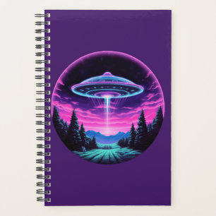 Alien Spaceship Retro Futuristic Planner