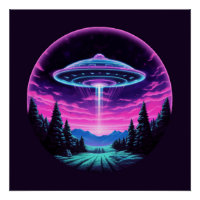 Alien Spaceship Retro Futuristic