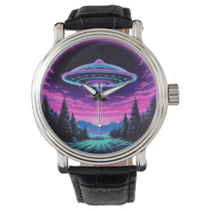 Alien Spaceship Retro Futuristic Watch