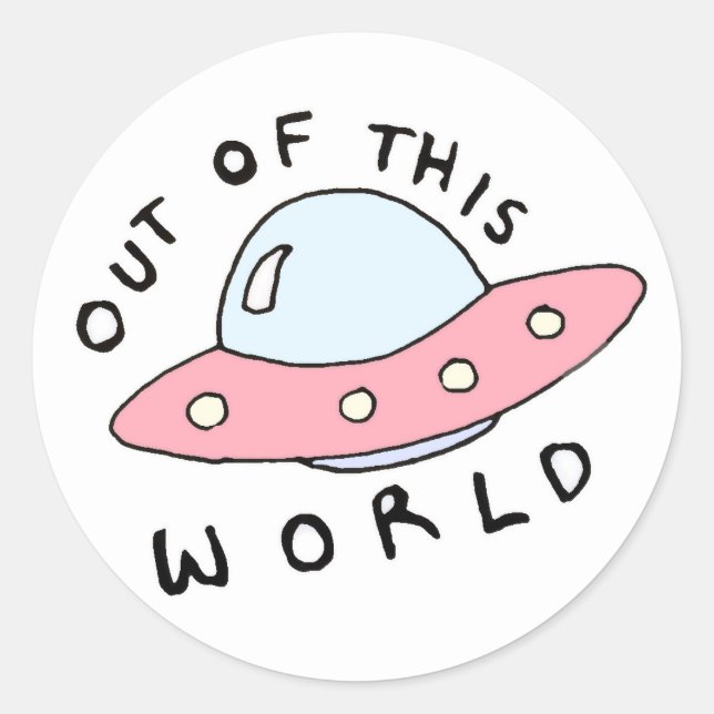 Alien Spaceship Sticker (Front)
