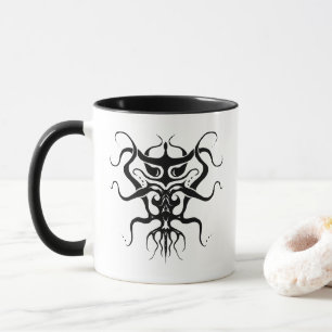 Alien Species Tribal Tattoo Design - black Mug