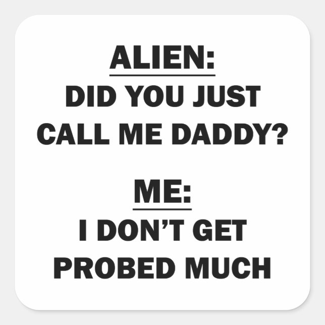 Alien Square Sticker (Front)