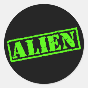 Alien Stamp Classic Round Sticker
