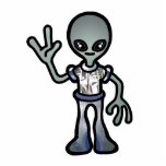 alien statue. standing photo sculpture<br><div class="desc">beam him down to your mantel.</div>