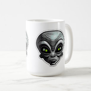 Alien Sticker Art Classic Mug, 15 oz  Coffee Mug