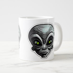 Alien Sticker Art Jumbo Mug 