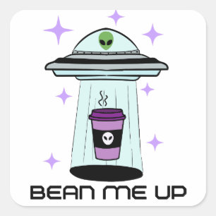 Alien Sticker Coffee Art