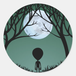 Alien Stickers Fun Halloween Alien Stickers