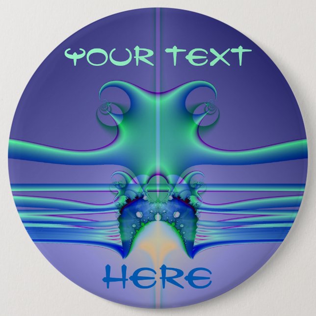 Alien Stingray 6 Cm Round Badge (Front)