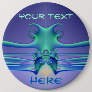 Alien Stingray 6 Cm Round Badge