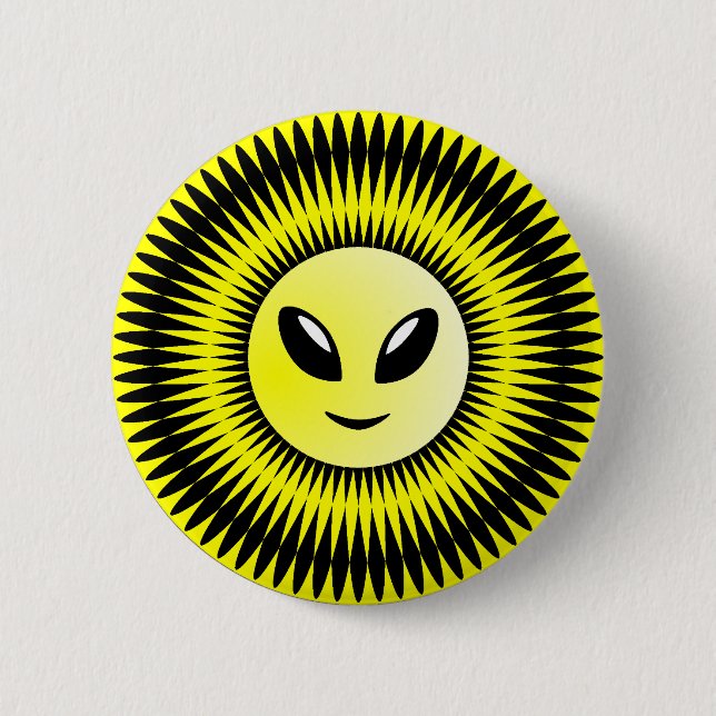 Alien Sun 6 Cm Round Badge (Front)