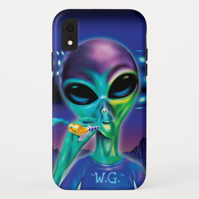 Alien 'Take me to your Party' custom iPhone X case (Back)