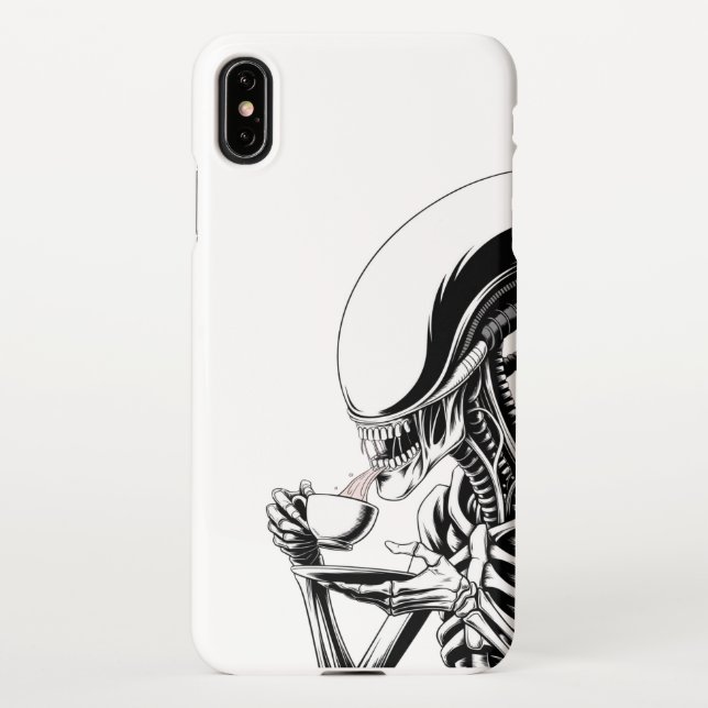 Alien Tea Time  iPhone Case (Back)