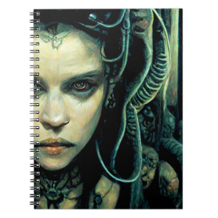 Alien Tech Girl Science Fiction Notebook