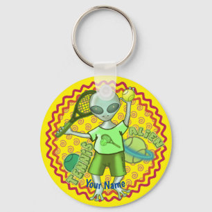 Alien Tennis keychain