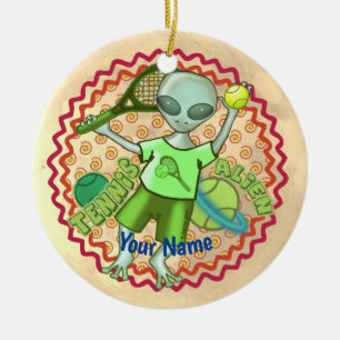 Alien Tennis ornament