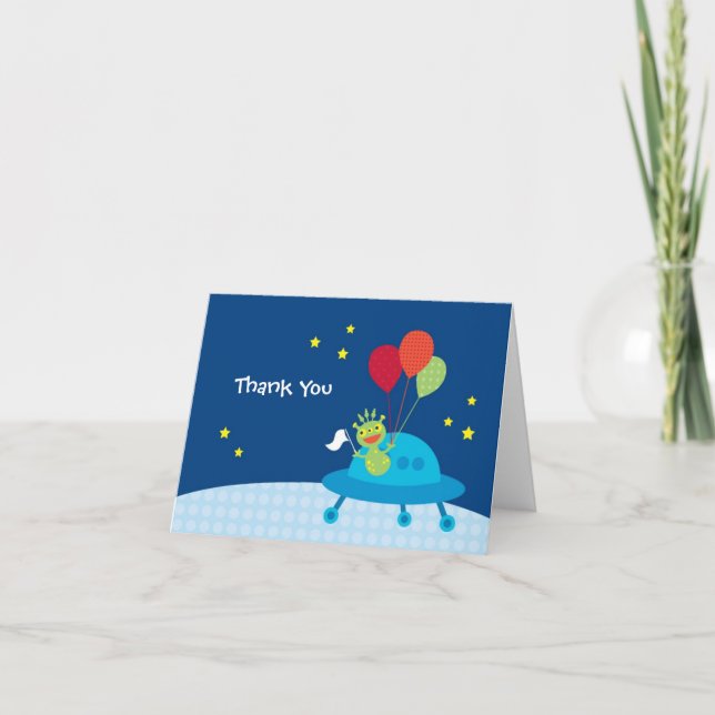 Alien Thank You Note Card (Front)