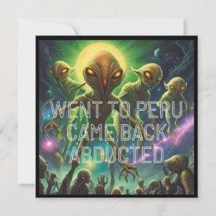 Alien Themed Birthday Party Invite