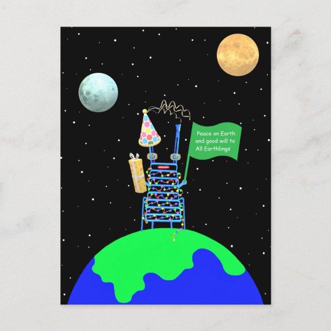 Alien themed Christmas postcard by Jo Images (Front)